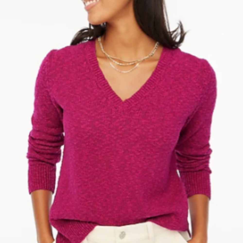 J.Crew V-neck slub sweater